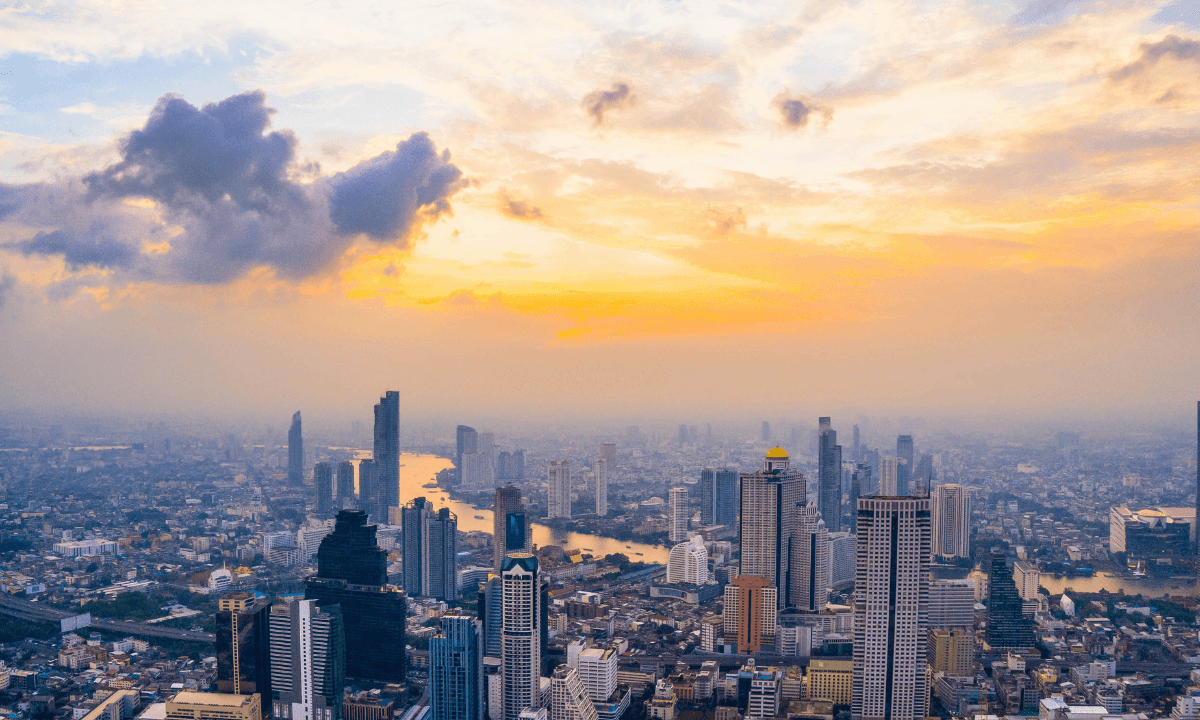 The Bangkok skyline
