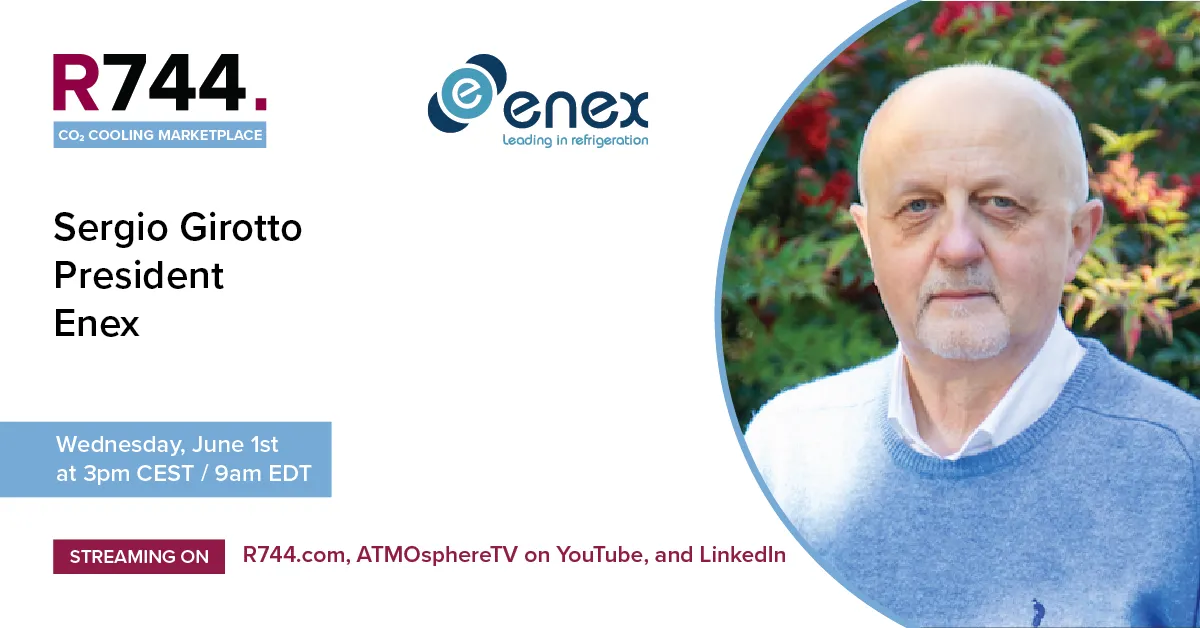 Live interview about CO2 refrigeration with Sergio Girotto from enex