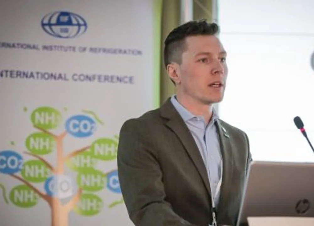 Håkon Selvnes, Research Scientist at SINTEF Energy Research, speaking at the 10th IIR Conference in Ohrid, North Macedonia on Cold Energy Storage
