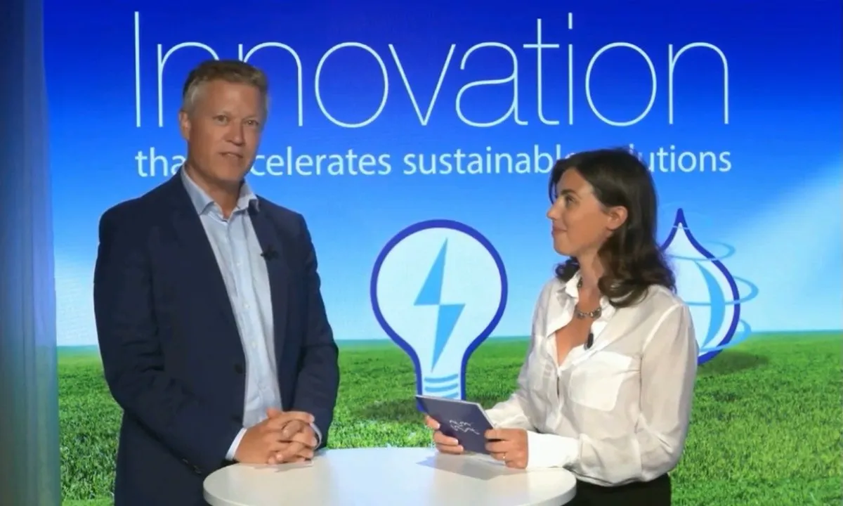 Alfa Laval’s Thomas Møller and Lillie Fulford at its Net Zero Launch Event on September 16.