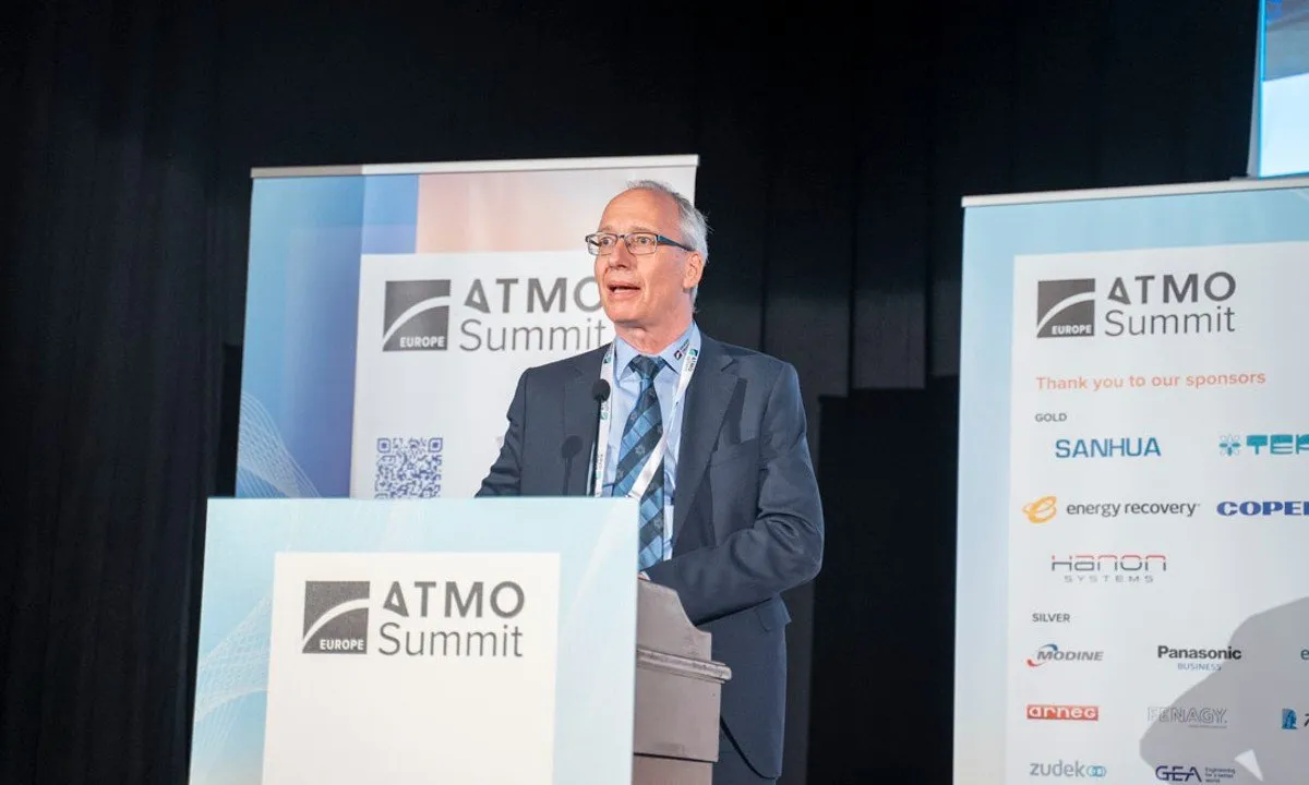 Christian Heerup, Business Manager for Refrigeration from Danish Technological Institute, presenting in ATMOEurope2023