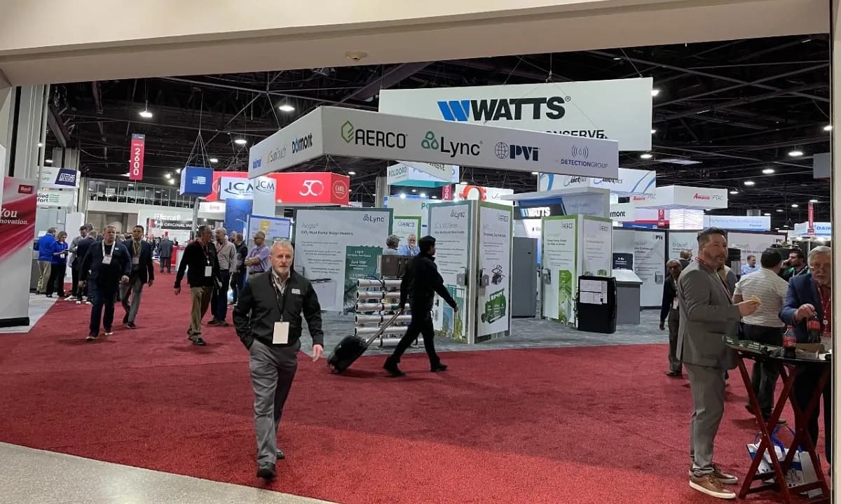 Lync by Watts presented its CO2 Aegis hot water heat pump at the 2023 AHR Expo.