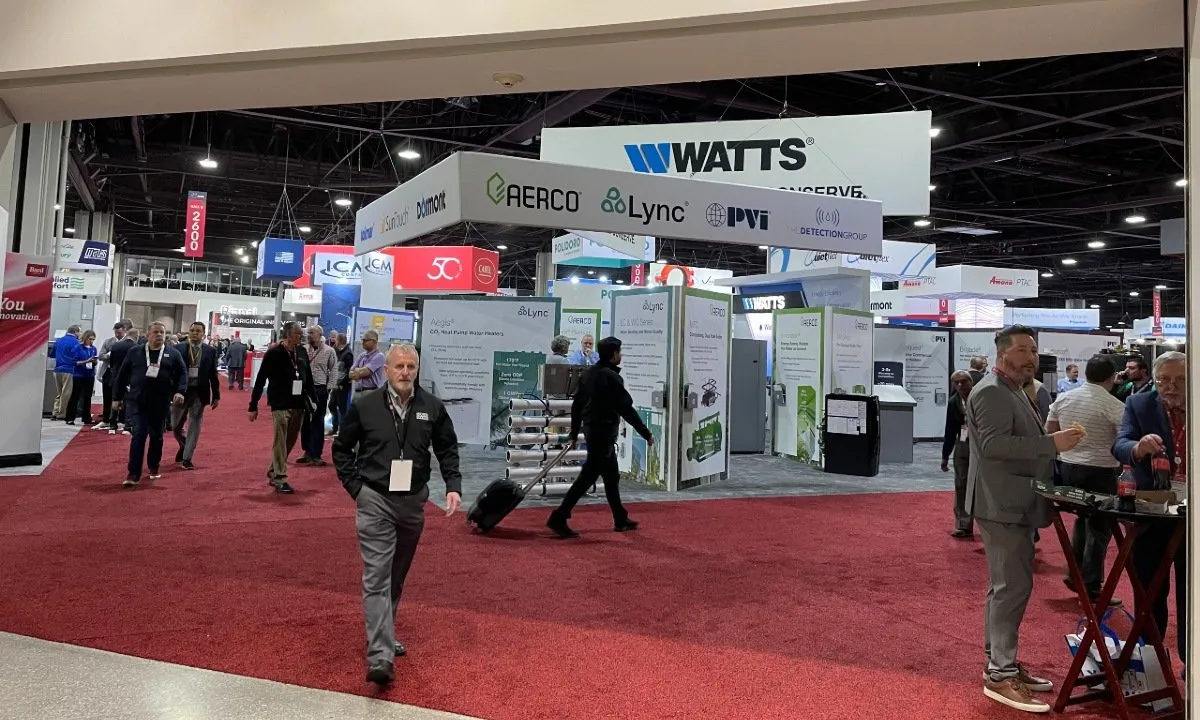 Lync by Watts presented its CO2 Aegis hot water heat pump at the 2023 AHR Expo.