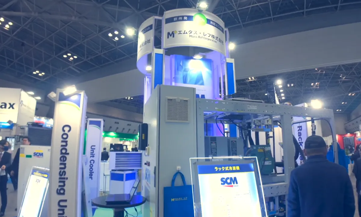 The SCM Frigo booth at the HVAC&R Japan 2024 show.