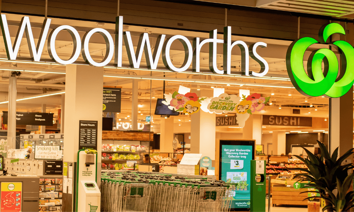 A Woolworths grocery store in Australia