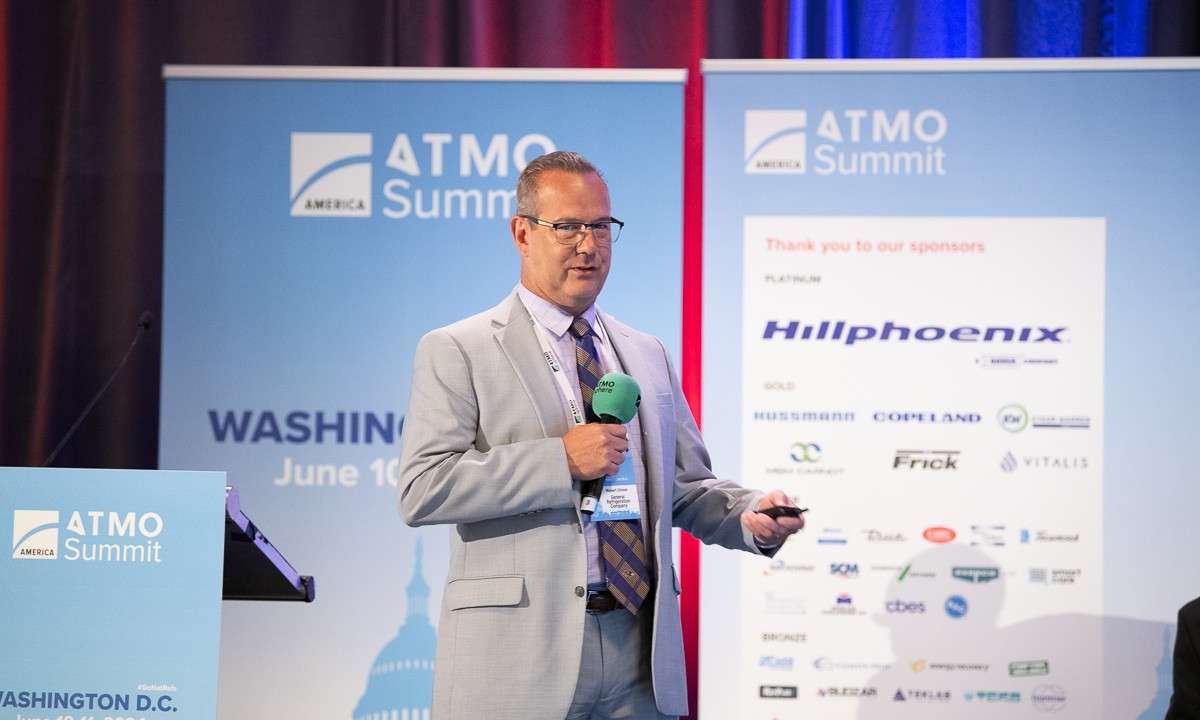 Robert Ellison, Vice President of Operations at General Refrigeration, presenting at ATMO America 2024.