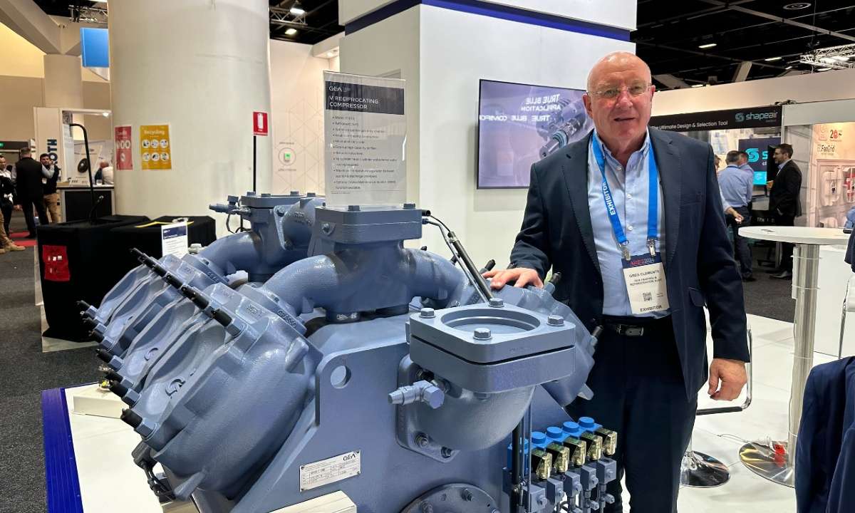 Greg Clements, GEA Australia, at the ARBS trade show in Sydney.