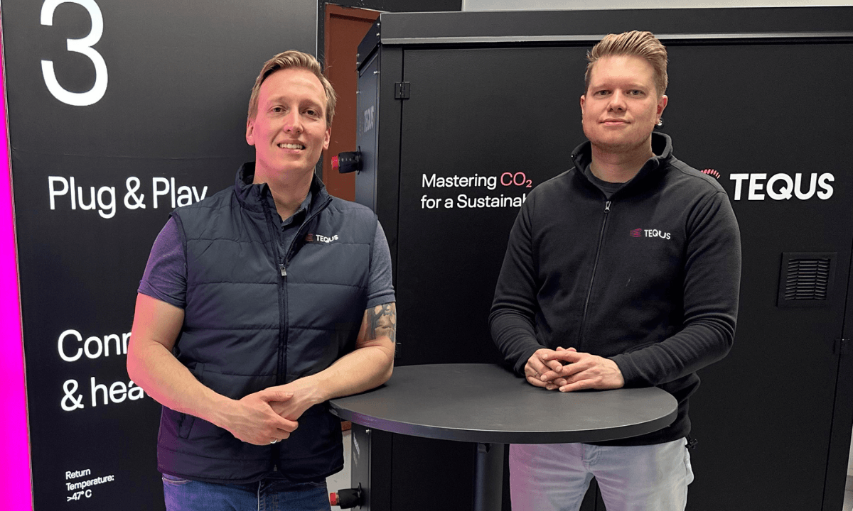Tequs CTO Marius Hugo Sandem (left) and CEO Joakim Reintz Søgård.