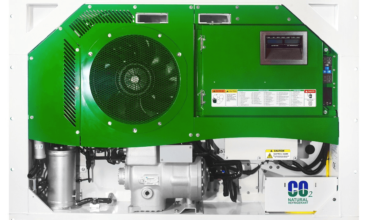 Carrier Transicold’s NaturaLINE CO2-based refrigerated marine reefer unit.