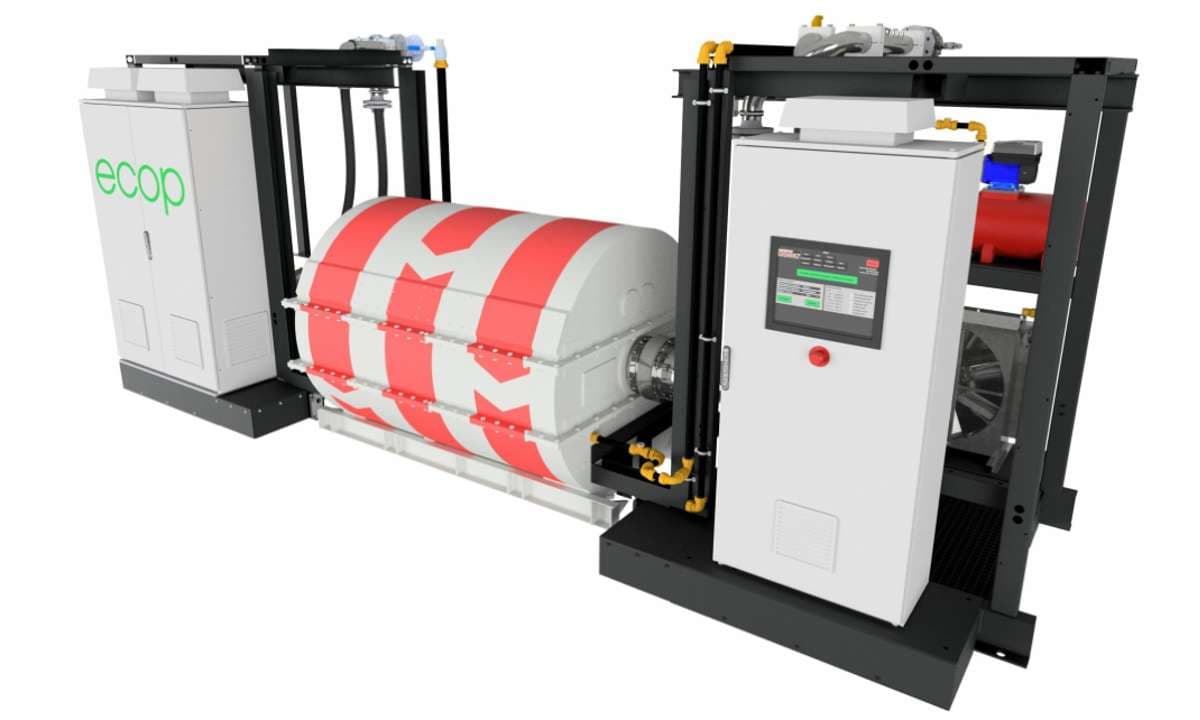 ecop’s rotation heat pump can supply temperatures up to 200°C. (Source: ecop)