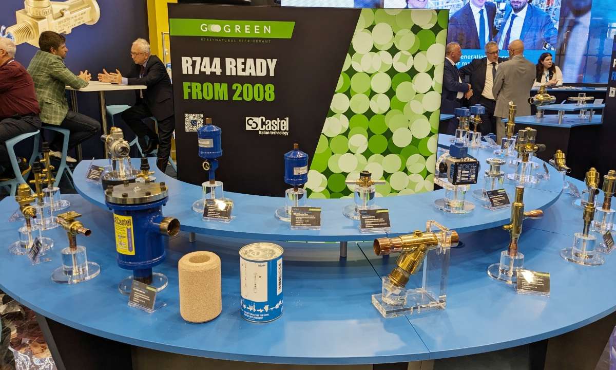 Castel’s R744 components on display at Chillventa 2024.