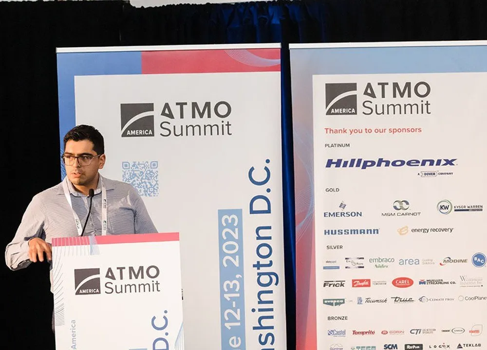 Francisco Picazo, Project Manager for Grupo Bimbo, speaking at ATMO America 2023