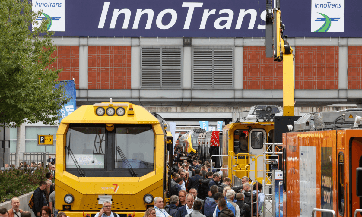 The crowd at InnoTrans 2024 where propane HVAC units for trains were on display.