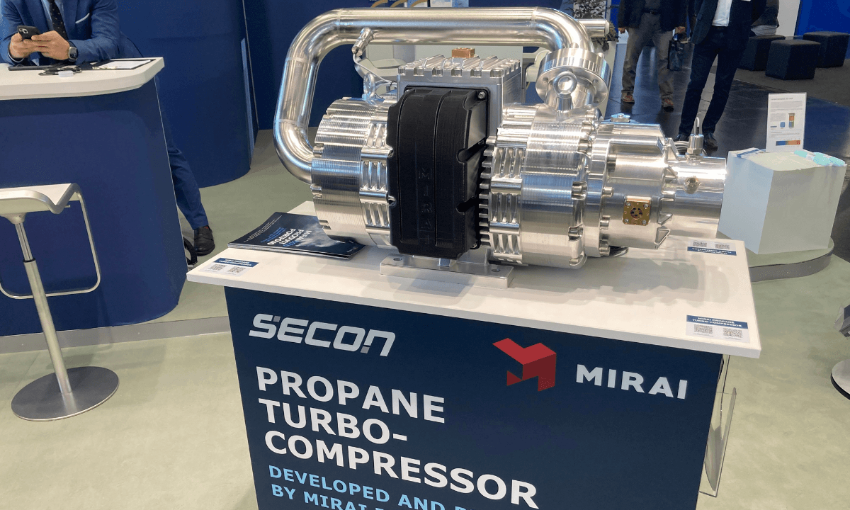 Mirai Intex's Propane Turbo compressor on display at Chillventa 2024