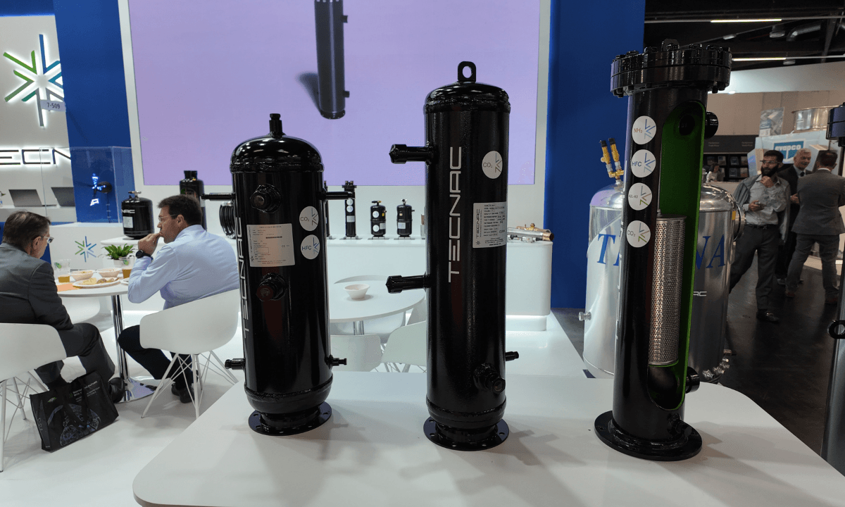 Tecnac's SAD hermetic oil separator designed for CO2 refrigeration systems