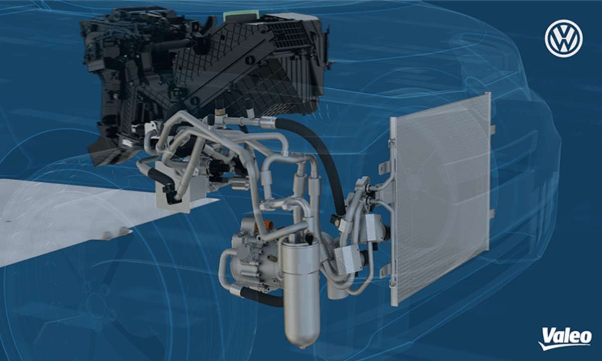 Valeo has supplied components for the R744 heat pump used in Volkswagen EVs.