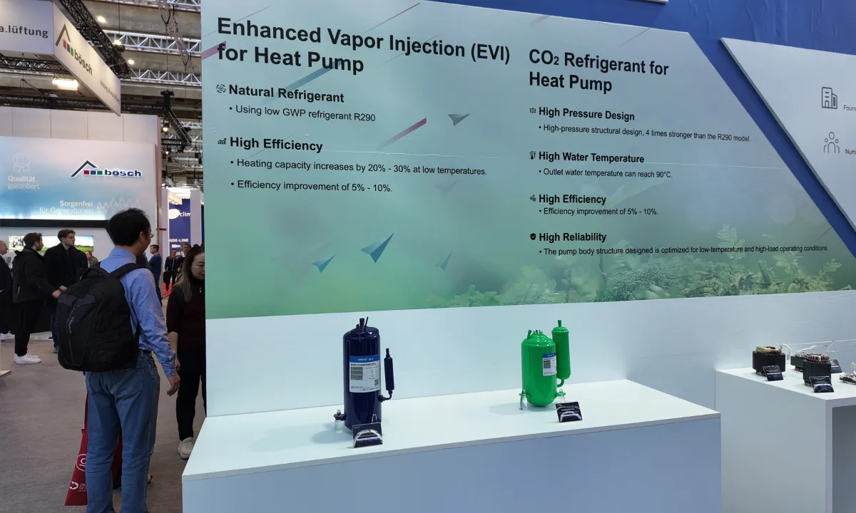 Shanghai Highly's R290 and CO2 compressors on display at ISH 2025