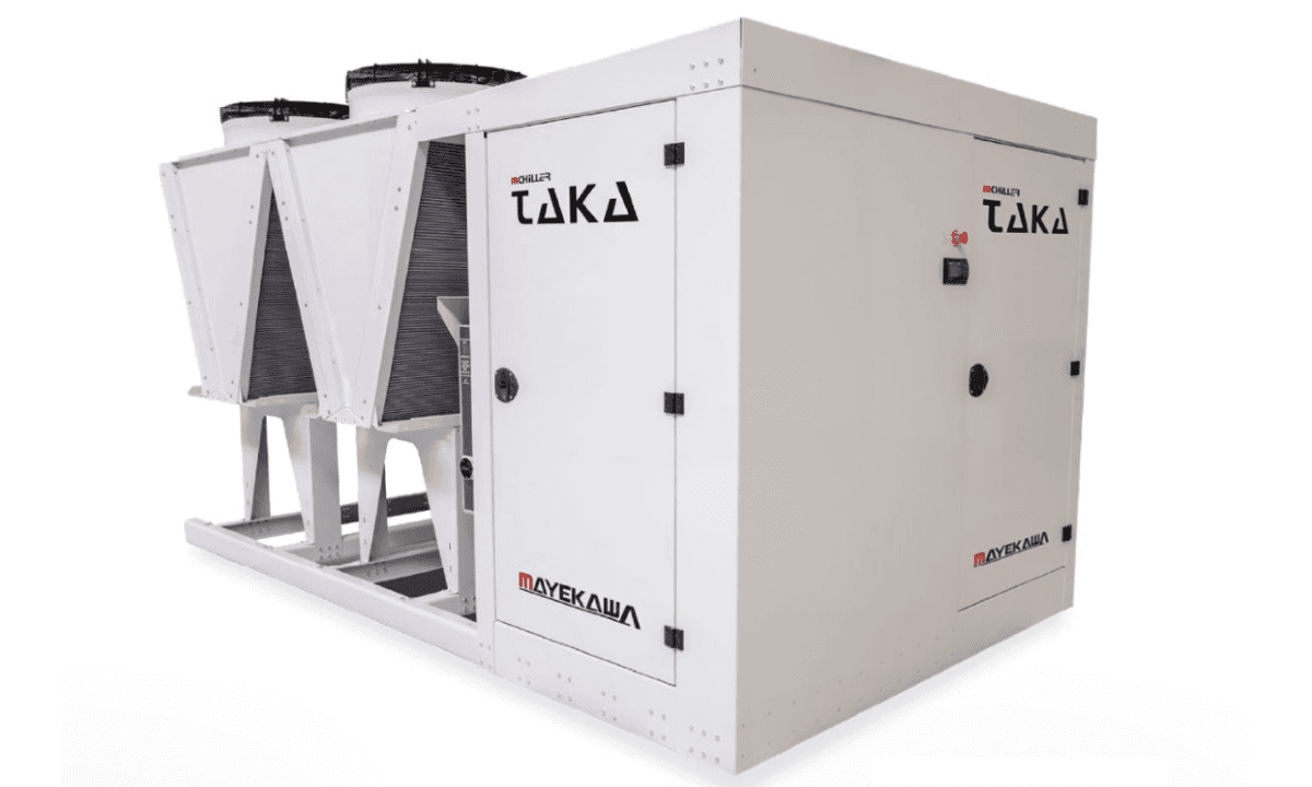 Mayekawa’s low-charge ammonia-based mCHILLER TAKA. Photo credit: Mayekawa USA