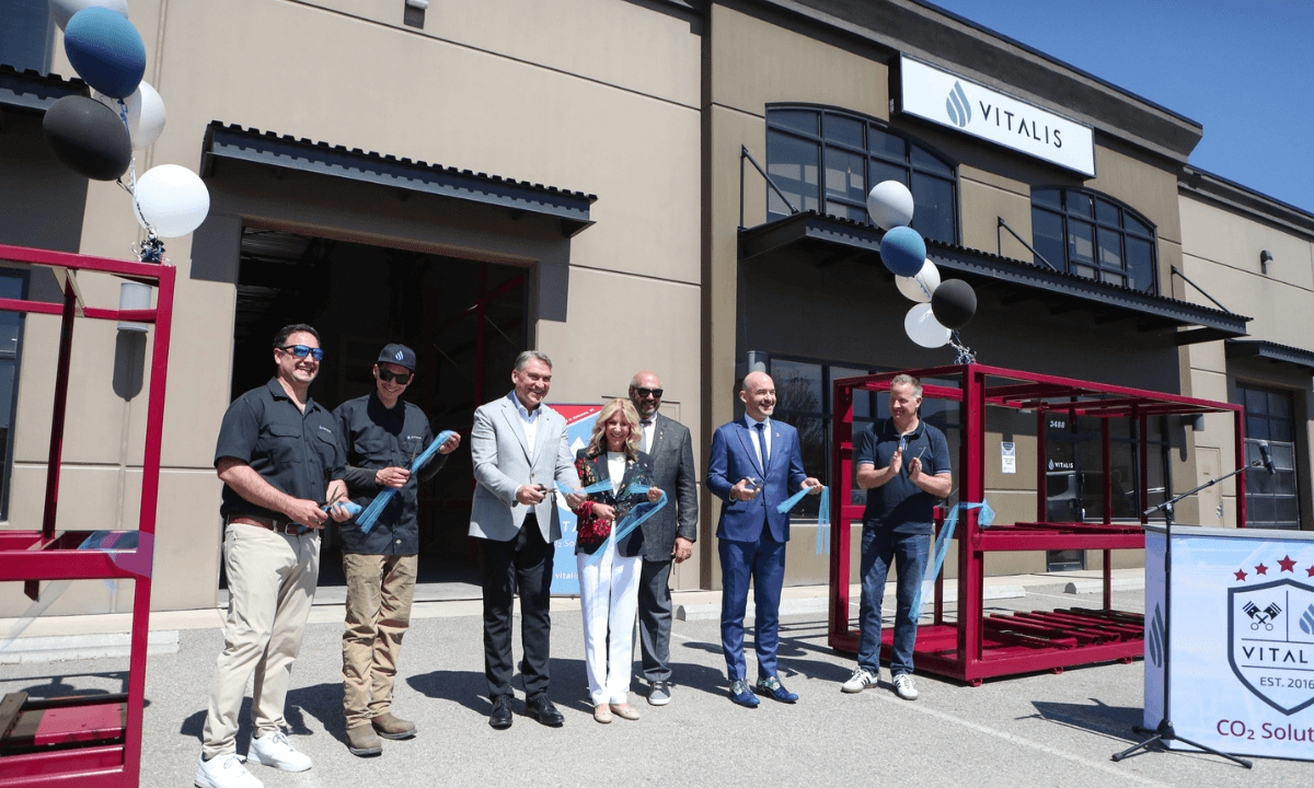 The ribbon is cut on the new Vitalis manufacturing facility