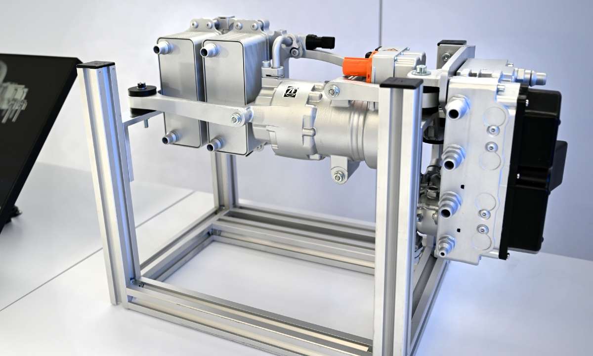 ZF’s TherMas, an R290-based thermal management system for electric vehicles. Photo credit: ZF