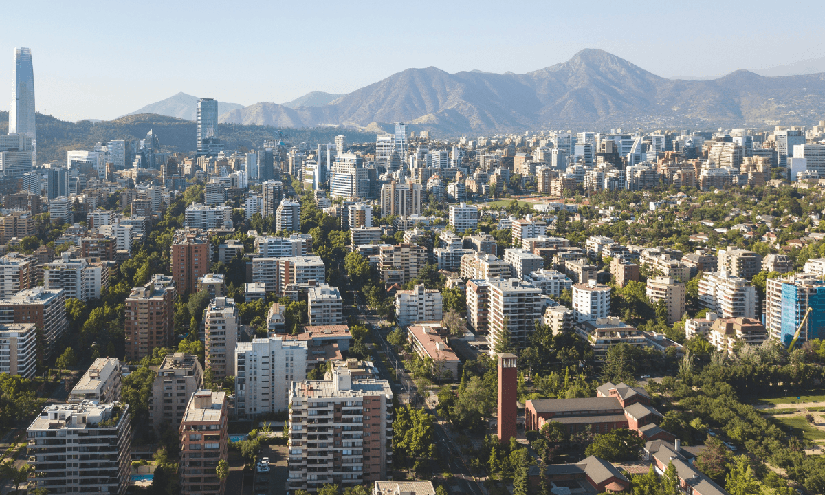 The skyline of Santiago, Chile