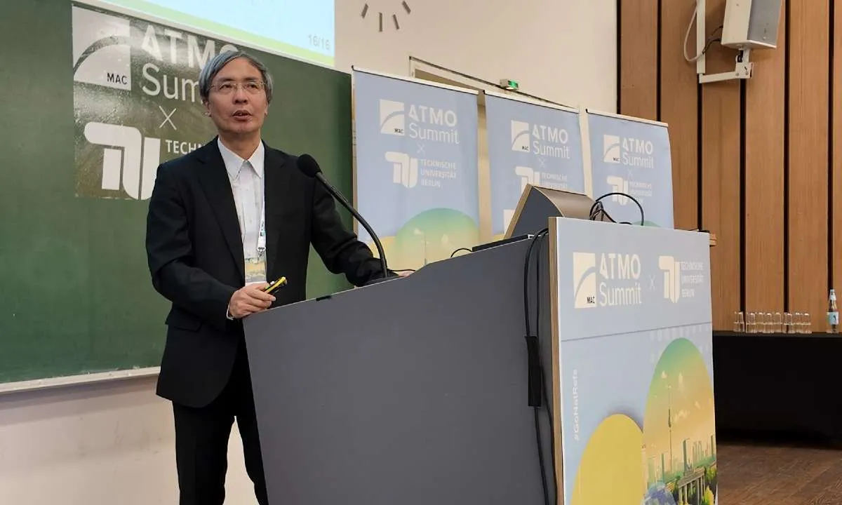 Zhou Yi, Shanghai Highly Electrical Appliances, at the ATMO MAC Summit 2025 × TU Berlin.
