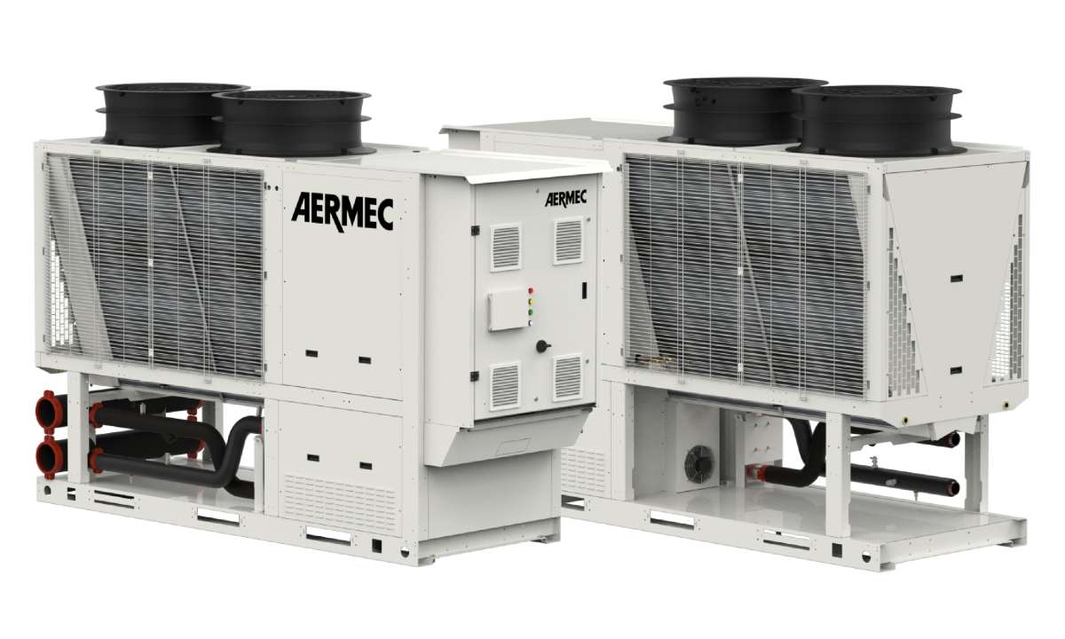 Aermec’s new PRM and PRG propane heat pumps. Photo credit: Aermec