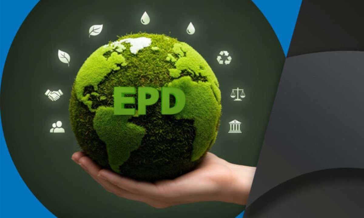 A graphic from Castel showcasing Environmental Product Declarations, and the benefits for the world, as represented by a globe.