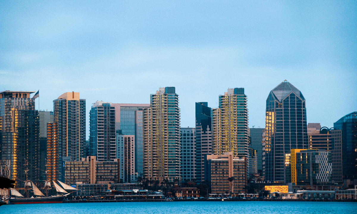 The San Diego skyline. The FMI Energy and Store Development conference was held in San Diego.