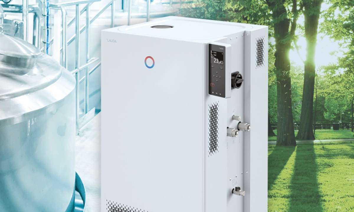 A graphic of Lauda's newly released CO2 refrigerant-based process thermostat for laboratory and industrial applications.