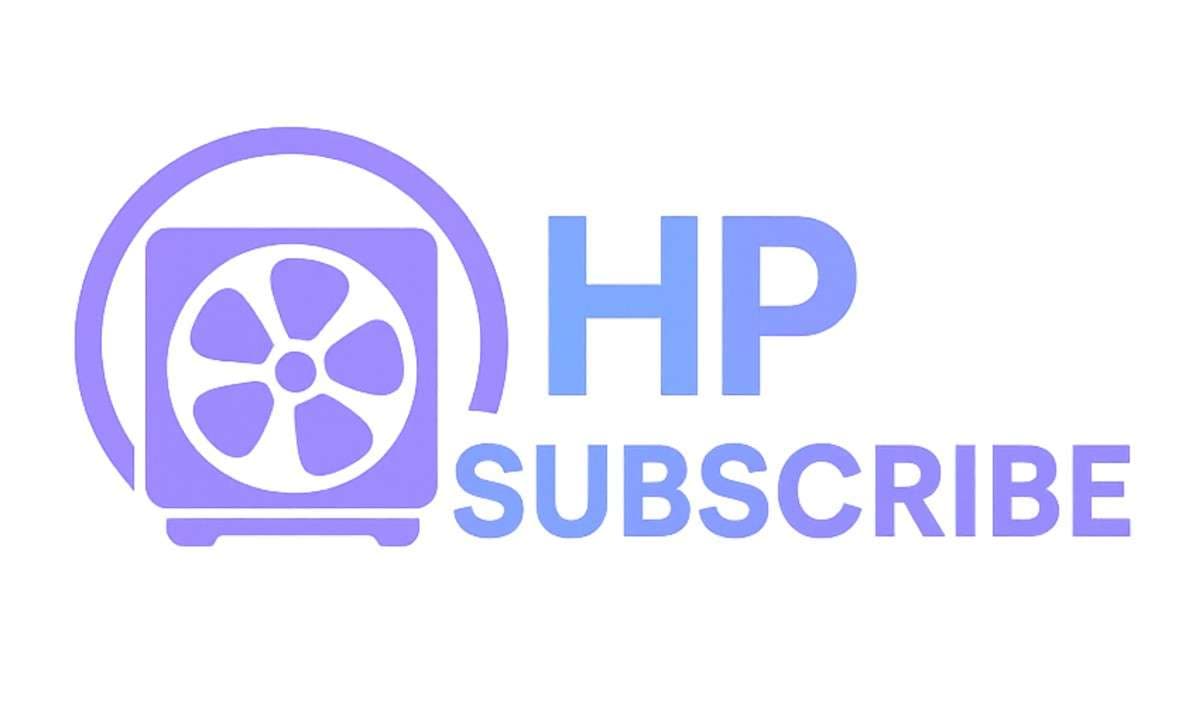 An image of HP-Subscribe's logo. It is a EU-funded subscription model to encourage the uptake of heat pumps in leased commercial and public buildings.