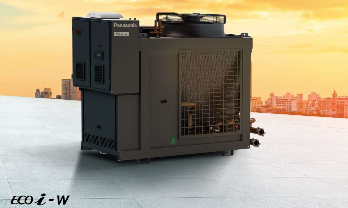 An image of Panasonic's new R290 AQUA-G EVO air-to-water heat pump.