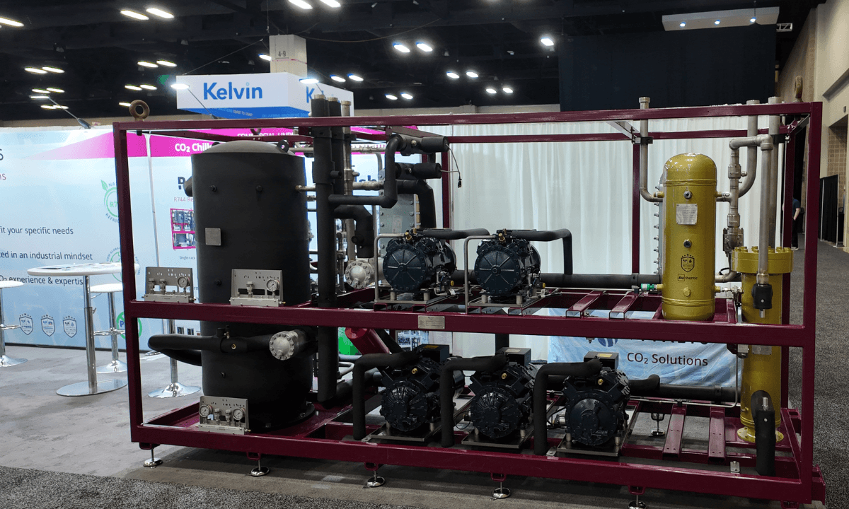 A Vitalis CO2 rack at IIAR 2026