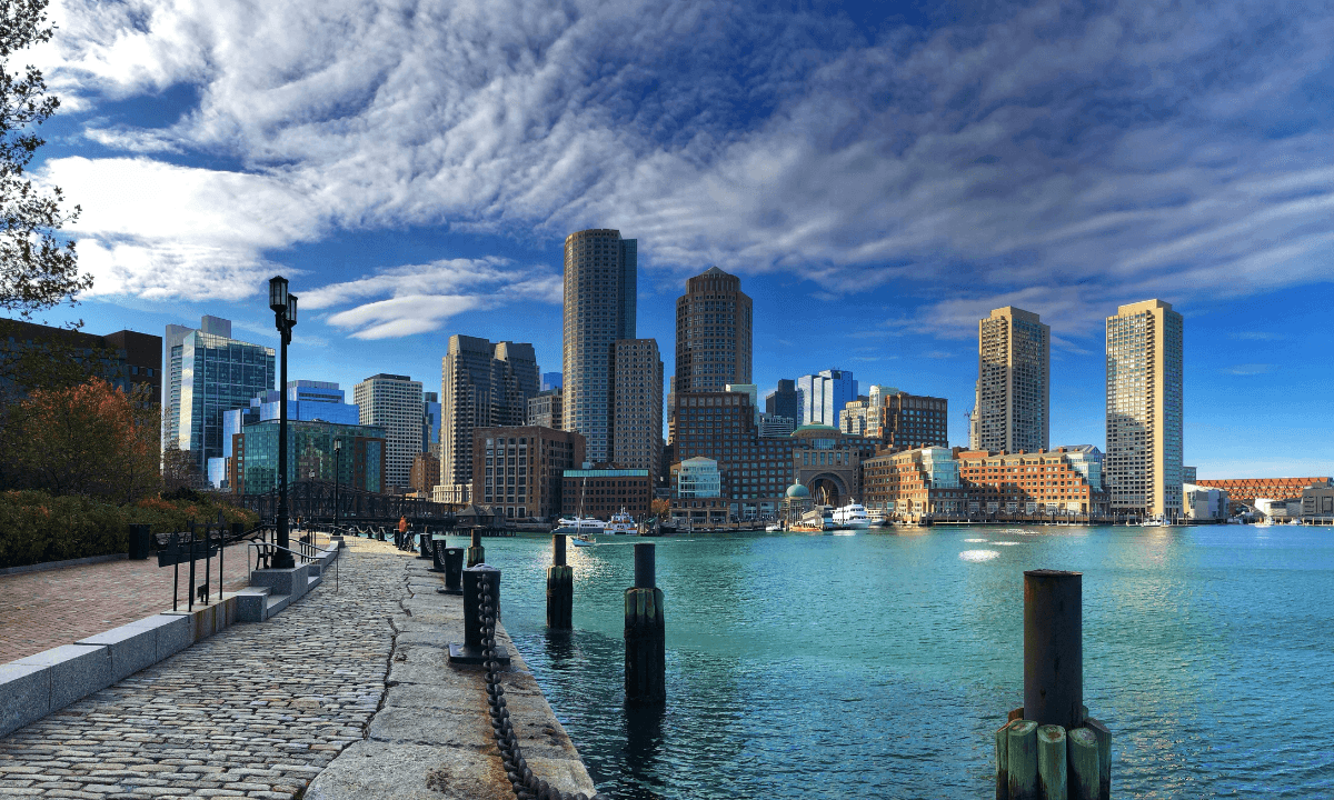 The Boston waterfront