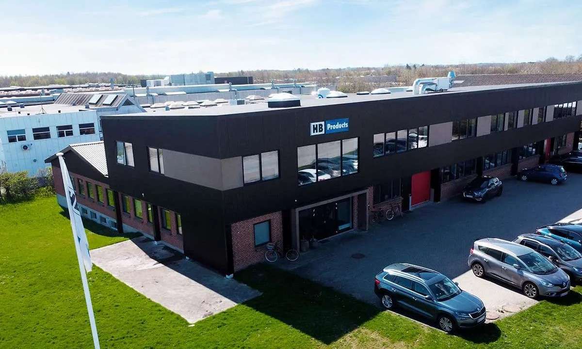 An image of HB Products' headquarters in Hasselager, Denmark.