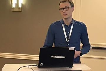 Jonas Lundsted Poulsen, Senior Specialist at the Danish Technological Institute (DTI), speaking at 14th IEA Heat Pump Conference, Chicago, Illinois