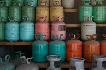Canisters of HFCs and HCFCs. Source: J.G. Park on Flickr