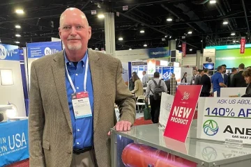 Stone Mountain Technologies’ President Michael Garrabrant at AHR Expo in Atlanta, Georgia.