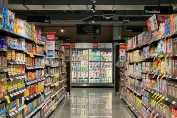 A grocery store aisle. Photo credit: Franki Chamaki for Unsplash