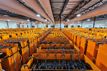 The COBALT immersion cooling system installed at the Skybox Houston One data center. Photo credit: Skybox