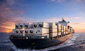 An image of a maritime shipping vessel.Greener Reefer Transition Alliance Introduces Emissions and Cost Simulator to compare refrigerants for Maritime Containers.