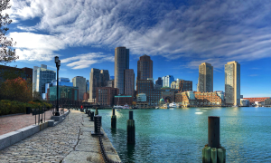 The Boston waterfront