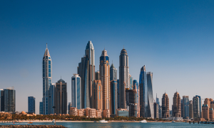 A photo of the Dubai skyline. Epta is installing a CO2 refrigeration system there.